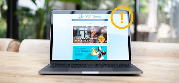Aviso: A ADSE Direta estará indisponível no próximo sábado, dia 11